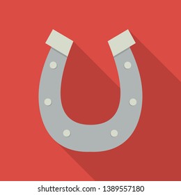 Simple Flat Horseshoe with Longshadow