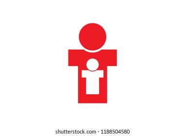 simple flat human parenting logo