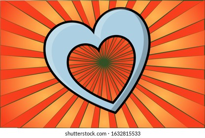 Simple flat icon of a beautiful  hearts for the feast of love Valentine's Day or March 8th. Vector illustration.