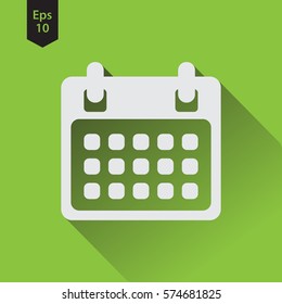 Simple Flat Icon Of Calendar. Vector Illustration