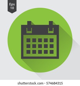 Simple Flat Icon Of Calendar. Vector Illustration