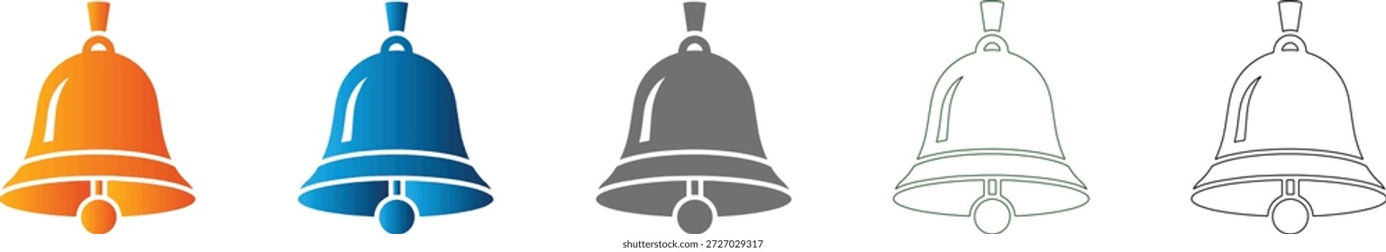 Un simple icono plano de una campana de Navidades, presentado como un sólido gráfico de Vector negro, aislado sobre un fondo blanco. Parte de un conjunto de iconos consistente.