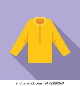 Simple flat icon design of a long sleeve shirt, perfect for any project needing clothing visuals