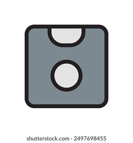 Simple flat icon disc illustration