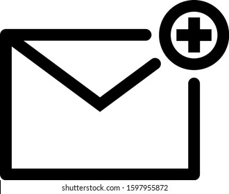 simple flat icon email add