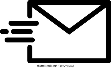 simple flat icon email send