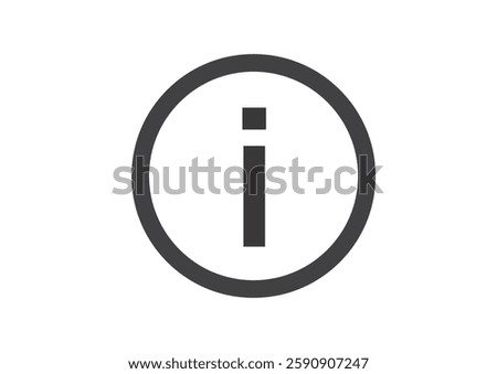 Simple and flat icon illustration to Infomation