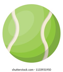 
A simple flat icon image of tennis ball 
