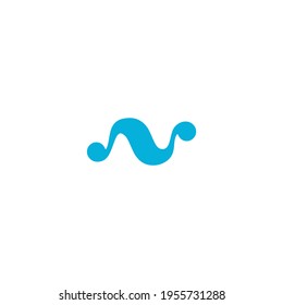 simple flat icon logo letter N
