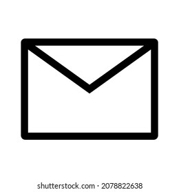 Simple flat icon mail design. New message icon email and website button vector image. Email icon illustration isolated on white background