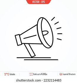 Simple flat icon Megaphone or Sound Speaker for Banner,Poster,Flyer, Marketing,Shopping Online,Business. Template design vector 