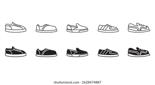 Simple flat icon of men's short shoes. Modern and classic men's shoes vector illustration icon. Fashion icon on transparent background. Fashion icon.