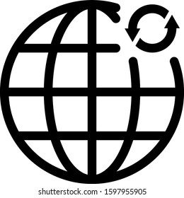 simple flat icon network reload