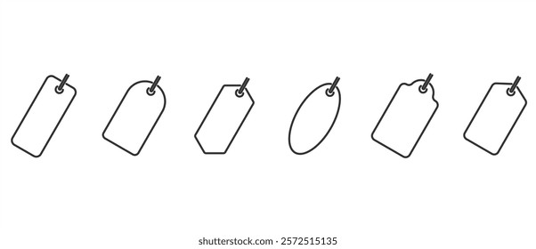 Simple Flat icon of Price tag. Tag label icon set, Sales label icons.  Price label in flat style. Price tag vector illustration in transparent background.