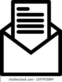 simple flat icon read mail
