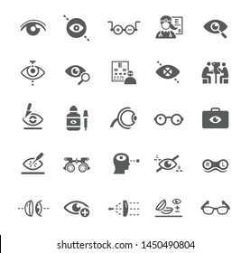 Simple Flat Icon Related To Eye Care, Ophthalmology.