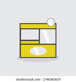 Simple flat icon of a shop building