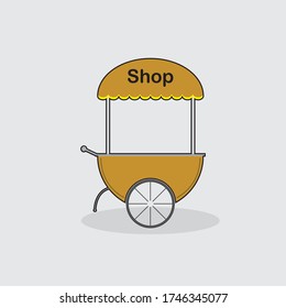 Simple flat icon of a shop building