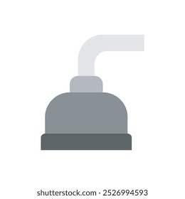Simple flat icon of shower, bathroom parts, cleaning, modern bathroom, vector design illustration, isolated on white background. 