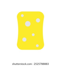 Simple flat icon of sponge, vector design illustration. 