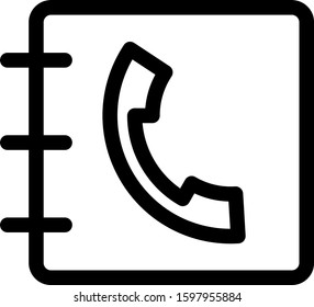 simple flat icon telephone book