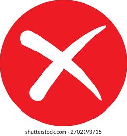 Einfaches flaches Symbol zum Schließen oder Abbrechen von Aktionen.
