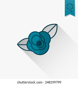 Simple Flat Icon for Valentines Day, Wedding, Love and Romantic Events. Vector