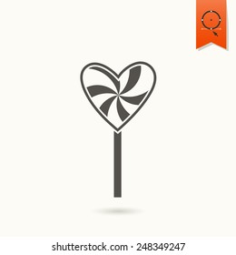 Simple Flat Icon for Valentines Day, Wedding, Love and Romantic Events. Vector