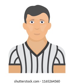 A simple flat icon vector of sports umpire