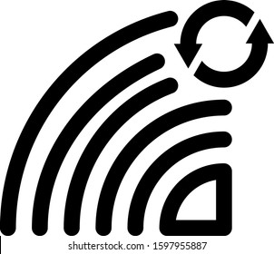 simple flat icon wifi loading