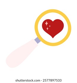 Simple flat icons representing love and Valentine's Day