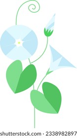 Simple flat illustration of a bindweed