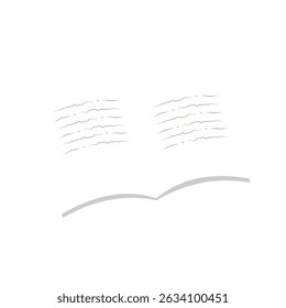 Simple flat illustration of a book or magazine