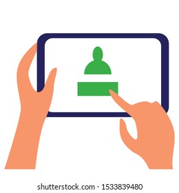 Simple flat illustration design for business or social media design