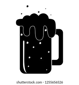 simple flat illustration of a glass with a foamy carbonated drink