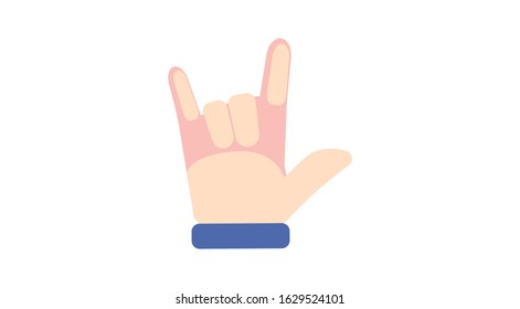 Simple Flat Illustration Hand Sign Animation Stock Vector (Royalty Free ...