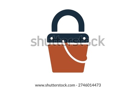 Simple flat illustration of a handbag or purse icon design