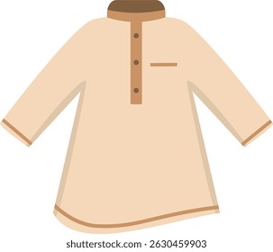 Simple Flat Illustration Kurta Fashion Design Clothing Article Item