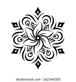Simple flat illustration mandala design