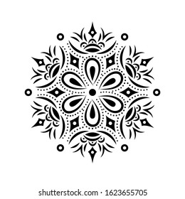 Simple flat illustration mandala design