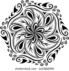 Simple flat illustration mandala design