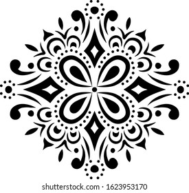 Simple flat illustration mandala design