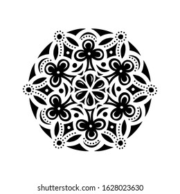 Simple flat illustration mandala design