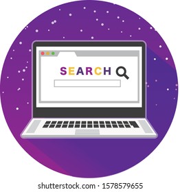 Simple and flat illustration of a personal computer