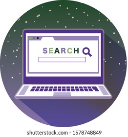 Simple and flat illustration of a personal computer