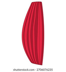 Una simple ilustración plana de una cortina roja, adecuada para su uso en proyectos de diseño de interiores o gráficos temáticos teatrales