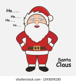 simple flat illustration with santa claus