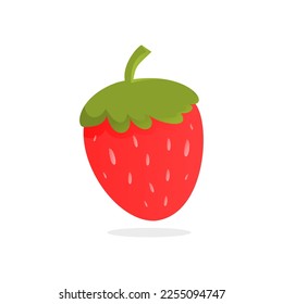 Einfache flache Illustration von Erdbeeren