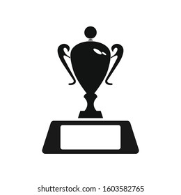 simple flat illustrator with trophy vector