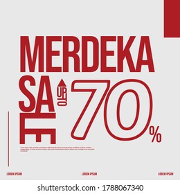 SIMPLE FLAT INDONESIA INDEPENDENCE DAY SALE